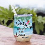 Henkilökohtainen Tyttöjen Matka Rakastan Sinua Rannalle Ja Takaisin 12oz Viini Tumbler Viini Kahvi Cocktailit Champaign Parhaat Ystävät Lahja
