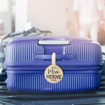 Gepersonaliseerde set van 2 verborgen adres sleuf Bagagelabels voor bruid en bruidegom paar bruiloft jubileum cadeau Valentijnsdag cadeau huwelijksrei