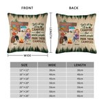 Personalised Let's Sit By The Campfire And Watch People Park Their Campers Throw Pillow Cover Gift for Camping Couple Home Decoration