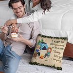 Personalizado I Want To Hold Your Hand At 80 Camping Couple Travel Life Throw Pillow Cover Birthday Anniversary Gift for Couple Home Decoration