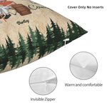 Personalised I Want To Hold Your Hand At 80 And Say Baby Let's Go Camping Throw Pillow Cover Gift for Camping Couple Bedroom Decor