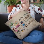 Personalizado La vida es mejor cuando estás de camping Funda de almohada de lanzamiento Cumpleaños Aniversario Regalo para Camping Pareja Dormitorio Decoración