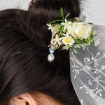 Spersonalizowana niebieska perła słodkowodna Sterling Silver Coś niebieskiego Urok do bukietu butów ślubnych Podwiązka Suknia ślubna Akcesorium dla panny młodej