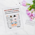 Plaque acrylique personnalisée Best Bitches Tolerating Idiots And Keeping Each Other Sane Plaque Best Friend Gift Home Decoration