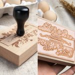 Personalisierter Huhn Eierkarton-Stempel mit Text Griff Papiertüten Stempel Bauernhof Freilandhaltung Hofladen Wochenmärkte Geschenk für Landwirte
