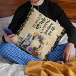 Funda de cojín personalizada para marido y mujer que acampan juntos por toda la vida Regalo de cumpleaños para parejas que acampan Decoración del hogar