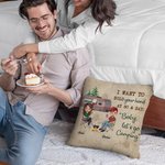I Want To Hold Your Hand At 80 And Say Baby Let's Go Camping Throw Pillow Cover Anniversary Birthday Gift for Camping Couple Sofa Decor