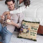 Funda de cojín personalizada para marido y mujer que acampan juntos por toda la vida Regalo de cumpleaños para parejas que acampan Decoración del hogar