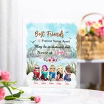 Personalized Best Friend Forever Never Apart Acrylic Plaque Friendship Gift for Women Desk Ornament