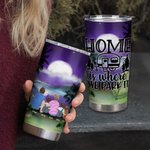 Henkilökohtainen Home Is Where We Park It Moonlight Camping 20oz Tumbler päivittäiseen käyttöön Syntymäpäivälahja Anniversary Gift