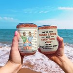 Vaso de Vino Personalizado We're Not Sugar And Spice Everything Nice Bestie Caption Amigo Regalo con Efecto Aislante