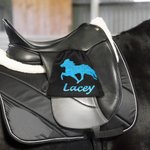 Pochette d'étriers d'équitation pailletée personnalisée avec nom Lot de 2 Protection Cadeau d'anniversaire équin pour les amoureux des chevaux