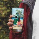Citations personnalisées sur le camping pour se souvenir des vacances d'été Tumbler 20oz pour un usage quotidien Cadeau d'anniversaire