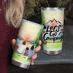 Citations de camping personnalisées Let Us Go Camping Family with Pets 20oz Tumbler for Daily Use