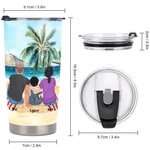 Citations de camping personnalisées La vie est meilleure autour du feu de camp Famille avec animaux de compagnie Beach Camping 20oz Tumbler for Daily 