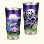 Henkilökohtainen Home Is Where We Park It Moonlight Camping 20oz Tumbler päivittäiseen käyttöön Syntymäpäivälahja Anniversary Gift