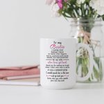 Personalized Bestie I Love You You'll Always Love Back By My Side When Times Get Hard White Ceramic Mug Friend Gift for Sister
