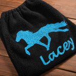 Pochette d'étriers d'équitation pailletée personnalisée avec nom Lot de 2 Protection Cadeau d'anniversaire équin pour les amoureux des chevaux