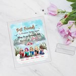 Personalized Best Friend Forever Never Apart Acrylic Plaque Friendship Gift for Women Desk Ornament