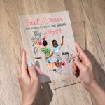 Personifierad Soul Sisters Inte systrar av blod men systrar av hjärta Akrylplatta Vänskap Gåva Husdekoration