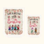 Personalized Life is Better with Besties Vintage Rose Design Acrylic Plaque Friendship Gifts for Soul Sisters Women