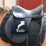 Pochette d'étriers d'équitation pailletée personnalisée avec nom Lot de 2 Protection Cadeau d'anniversaire équin pour les amoureux des chevaux