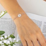 Bracciale personalizzato in ottone e argento con nome inciso per lei Donna Mamma Nonna Fidanzata
