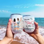 Personalizzato Tour della città antica con l'amica del cuore Foto del retro Regalo per il bicchiere di vino per la migliore amica Facile da pulire
