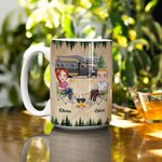 Gepersonaliseerde Life is Better When You're Camping Witte Keramische Mok voor Campingliefhebber Reiscadeau