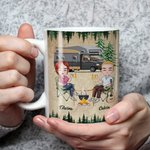 Gepersonaliseerde Life is Better When You're Camping Witte Keramische Mok voor Campingliefhebber Reiscadeau