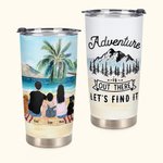 Gepersonaliseerde Camping Quotes Avontuur is daarbuiten Laat het ons vinden 20oz Tumbler Verjaardagscadeau voor dagelijks gebruik