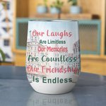 Personalisierte Freundschaftserklärung Straße gehen mit Bestie Wein Becher bester Freund Geschenk