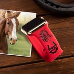 Herradura de caballo personalizada Correa de silicona para reloj Apple Samsung Regalo para amigos o familiares