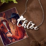 Gepersonaliseerde Cowboy Ketting Western Sieraden met Naam Western Cowboy Hoed Liefde Hart Cowgirl Gift Cowboy Gift Verjaardagscadeau