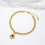 Personalized Micro-carved Projection Sunflower Photo Bracelet Birthday Valentine's Day Anniversary Christmas Gift for Wife Girlfriend Mother