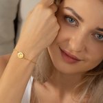 Bracciale personalizzato in ottone e argento con nome inciso per lei Donna Mamma Nonna Fidanzata