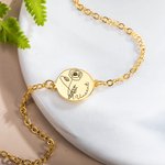 Bracciale personalizzato in ottone e argento con nome inciso per lei Donna Mamma Nonna Fidanzata