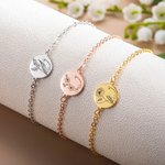 Bracciale personalizzato in ottone e argento con nome inciso per lei Donna Mamma Nonna Fidanzata