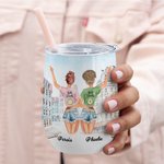 Personalisierte Freundschaftserklärung Straße gehen mit Bestie Wein Becher bester Freund Geschenk