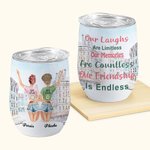 Personalisierte Freundschaftserklärung Straße gehen mit Bestie Wein Becher bester Freund Geschenk