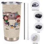 Personalized I Want to Hold Your Hand Couple Camping  20oz Tumbler Birthday Gift  Valentine's Day Present Anniversary Gift for Lover Family