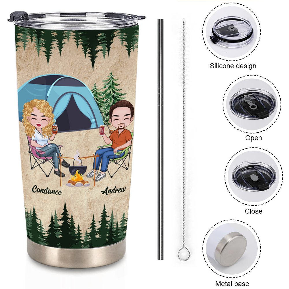 Personalizado La vida es mejor cuando usted está acampando con su pareja 20oz aniversario vaso para el uso diario Gran regalo para el amante de la par 7