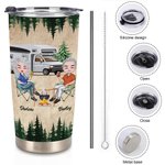 Personlig Jag vill hålla din hand Baby Låt oss gå Camping 20oz Tumbler Jubileumspresent Födelsedagspresent för daglig användning