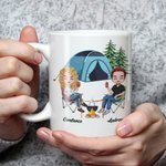 Personalized Husband and Wife Camping Partners  White Ceramic Mug Camping Enthusiast Gift