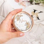 Specchio pieghevole per il trucco della damigella d'onore personalizzato con nome Regalo di anniversario di matrimonio per la damigella d'onore