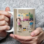 Taza de cerámica blanca personalizada Life is Better When You're Camping Camping Lovers Camping Gift 6