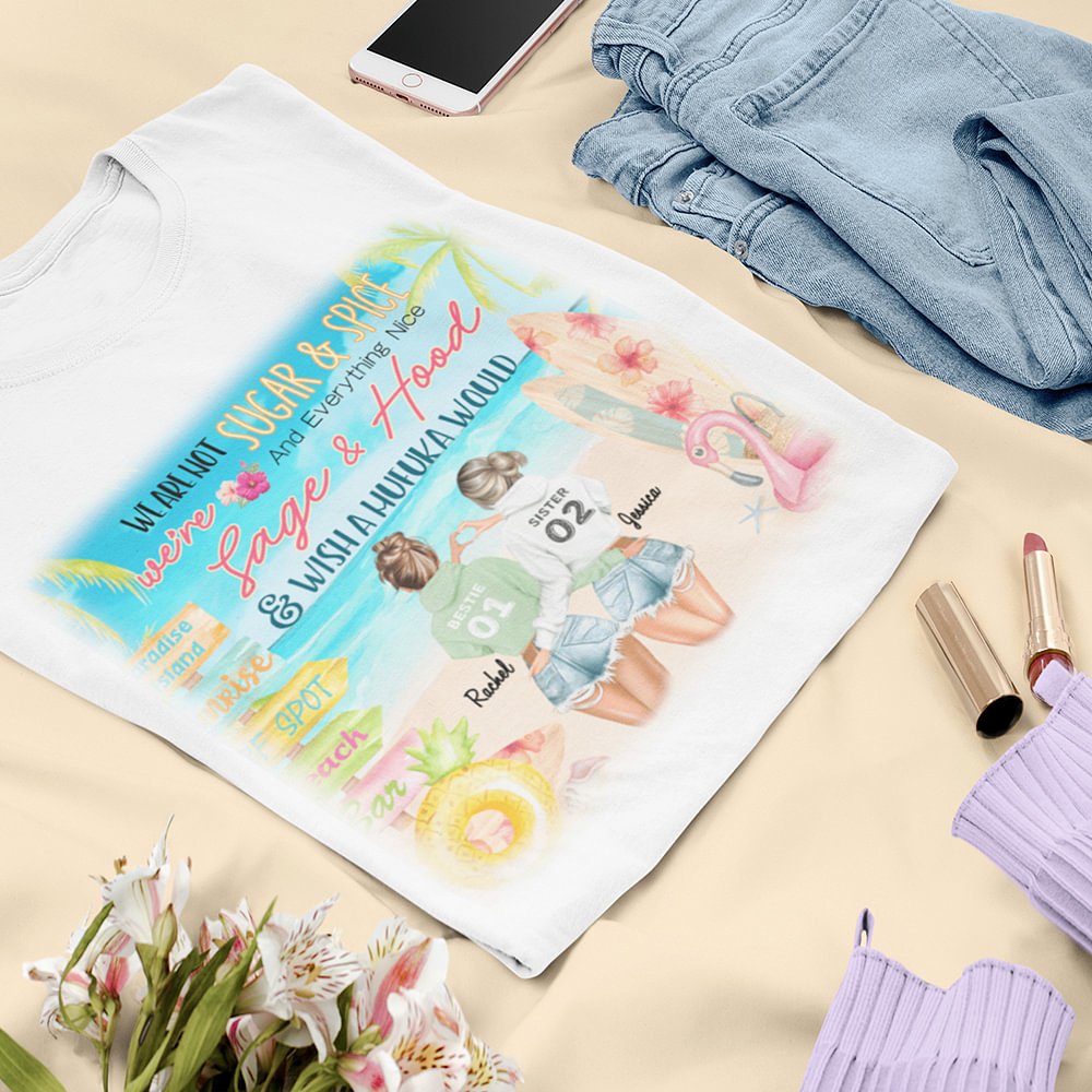 Personifierad Vi är inte socker och krydda och allt trevligt Vi är Sage och Hood och önskar att en Mufuka skulle T-shirt Besties Gift 2