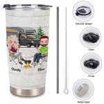 Personifierad Livet är bättre Gå på camping med ditt par 20oz Tumbler Jubileum Födelsedagspresent Alla hjärtans dag Present Jubileumspresent
