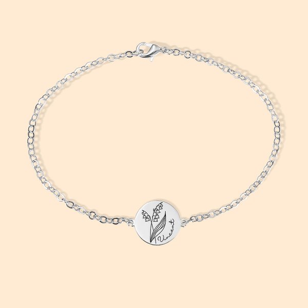 Bracciale personalizzato in ottone e argento con nome inciso per lei Donna Mamma Nonna Fidanzata