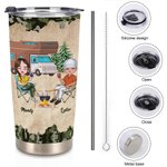 Vaso de 20oz Personalizado Elementos de Camuflaje Pareja Camping Exterior Regalo de Cumpleaños Regalo de San Valentín Regalo de Aniversario para Uso D 7